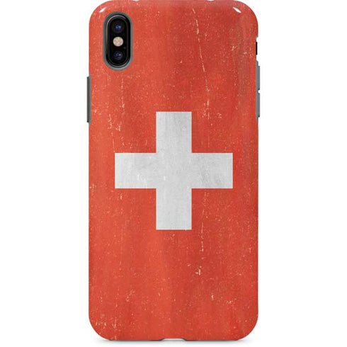 Switzerland Flag Distressed iPhone X Pro Case